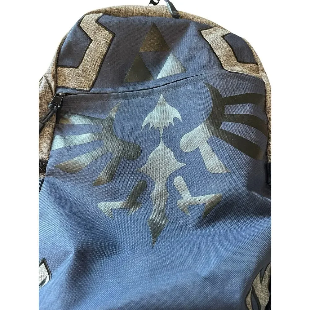 Legend of Zelda Hylian Crest Backpack Blue Gray Official Style Bag